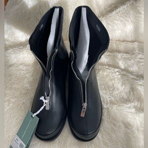 REVITALIGN Black Ankle Booties with Zipper